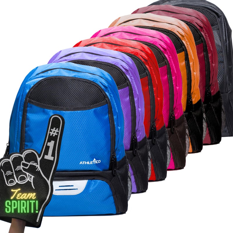 Athletico Youth Soccer Bag - Soccer Backpack & Bags for Basketball, Volleyball & Football | Includes Separate Cleat and Ball Compartment (Blue) - Image 5